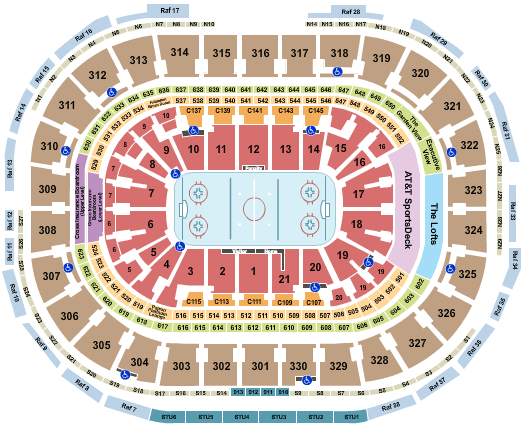 TD Garden Boston Bruins Seating Chart